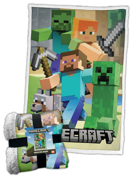 MINECRAFT Coperta Sherpa